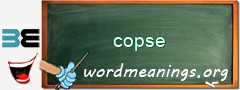 WordMeaning blackboard for copse